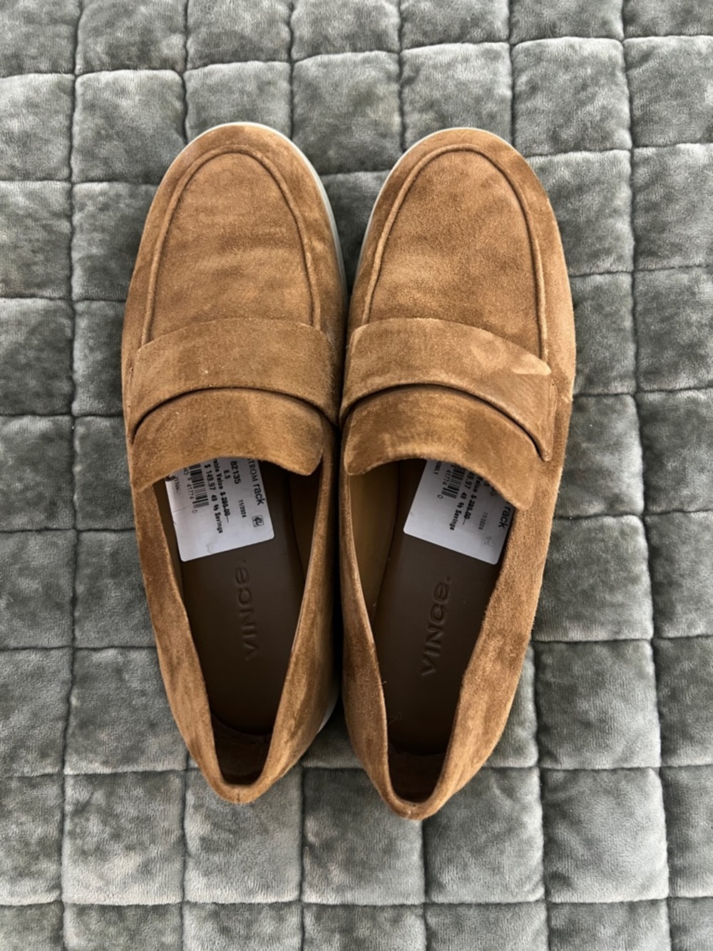 NWT Vince Bigsur Moc Toe Suede Loafer in Elmwood Size 6.5